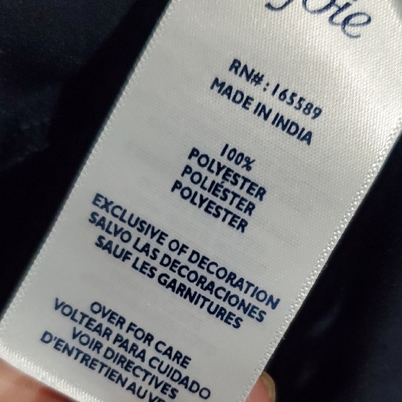 Joie Midnight Blue and Cream Patterned Midi Dress - Picture 7 of 7